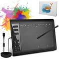 thumbnail image 1 of Mesase Graphics Drawing Tablet 9.84*5.9‘‘ Active Area 5080LPI Resolution Battery-Free Stylus Black, 1 of 7