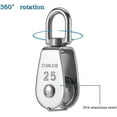 thumbnail image 4 of Jeu de 4 Poulies pour Cordes, Galet Simple en Acier Inoxydable M25, 4 of 5