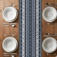thumbnail image 5 of Blue Black Boho Table Runner Vintage Tribal Striped Southwestern Tablerunners 13 x 108 Inch, Table Decorations Tabletop Scarf for Summer Gathering Holiday Farmhouse Kitchen Dining Decor, 5 of 8