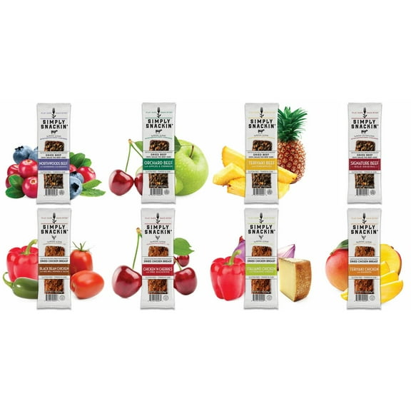 Simply Snackin' Protein Snack - Jumbo 8-Flavor Variety Pack