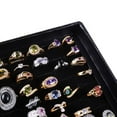 thumbnail image 3 of Velvet 100 Slots Ring Earrings Display Box Showcase Storage Case Holder Tray Jewelry Organizer Boxes with Lid Black, 3 of 4