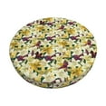 thumbnail image 2 of Lsque Lilies Flowers Round Bar chair cushion covers Velvet Fabric Premium Comfort Protects from Scratches and Stains for 14-17 Inch Chair- 14 inch, 2 of 7