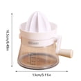 thumbnail image 3 of Vacemry Hand Cranked Juicer Manual Citrus Juicer Lemon Orange Juicer Squeezing Tool With Built In Measuring Cup And Grater For Kitchen Home Bar Restaurant Countertop Decor, 3 of 8