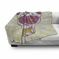 thumbnail image 3 of Sugar Skull Soft Flannel Fleece Throw Blanket, Folk Artwork of a Mexican Macabre with Floral Motifs Grunge Retro Style, Cozy Plush for Indoor and Outdoor Use, 50" x 60", Multicolor, by Ambesonne, 3 of 6