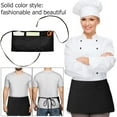 thumbnail image 3 of Hvxrjkn 2Pcs Waiter Aprons with 3 Pockets Waitress Waist Aprons Commercial Waiter Half Apron with Long Straps Reinforced Steams Working Apron for Women Men Restaurant Server, 3 of 7
