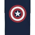 thumbnail image 2 of Captain America Logo Shield, Crew Neck, Short Sleeve, Graphic Tee, Sizes 4-18, 2 of 4
