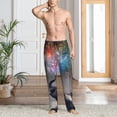 thumbnail image 2 of Yiaed Elephant Fireworks Celebration Print Men's Lounge Pants, Loose PJ Bottoms, Long Pajama Pants for Men-Medium, 2 of 6