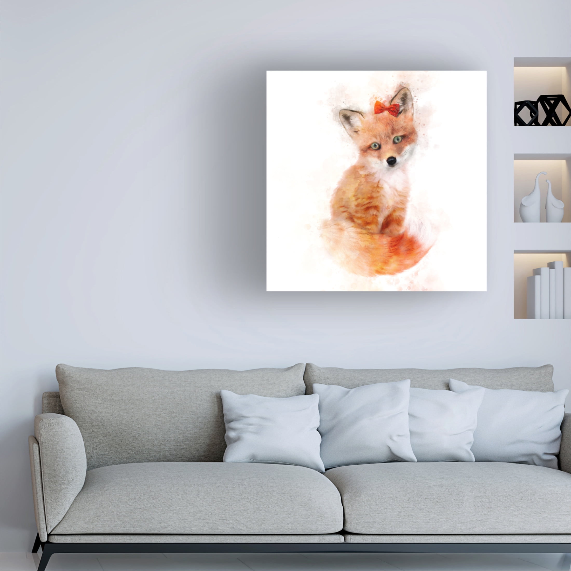 Trademark Fine Art Emel Tunaboylu  Baby Fox Canvas Wall Art