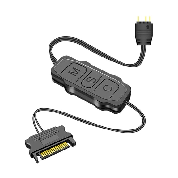 5V 3Pin to SATA ARGB Desktop Computer Controllers Fan LED Lighting Water Cooling RGB Remote Controllers Cable