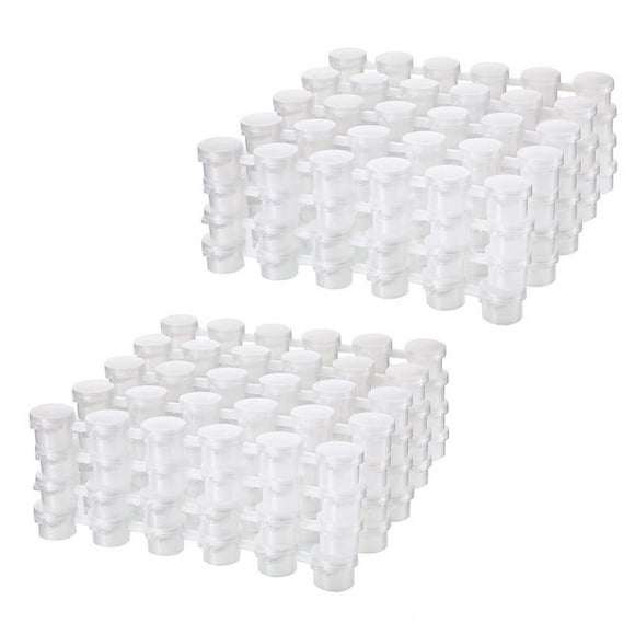 48 Tiras 2 Ml Tiras de Pintura Vacías Macetas para Vasos de Pintura Recipientes de Almacenamiento Transparentes Pintura Suministros para Manualidades 144 Macetas En Total