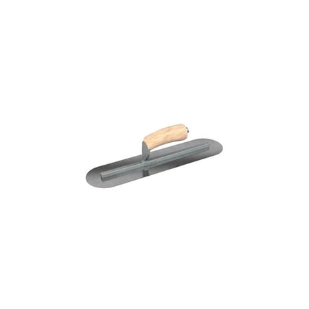 Steel City Trowels By Bon Finish Trowel Round Carbon Steel 18 X 4 Wood Long Shank