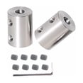 thumbnail image 1 of CHANCS Rigid Shaft Coupler 6mm to 3mm Bore Rigid Coupling Set Screw for DIY Parts 2PCS, 1 of 1