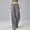 Gray(New), variant on Women's Fashion Solid Color Drapey Elastic Waist Drawstring Casual Relaxed Comfortable Wide Leg Pants
