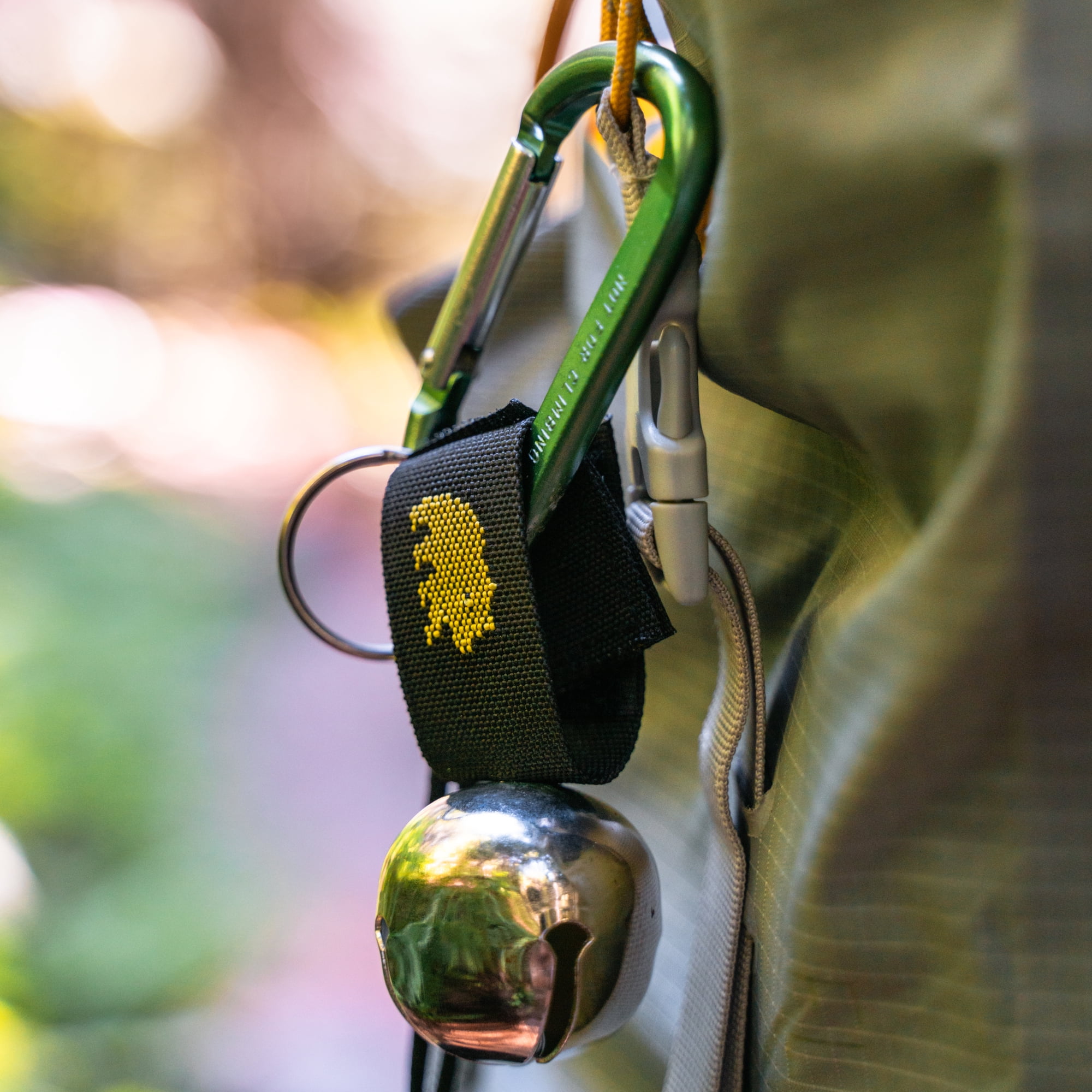 Coghlan's  Bear Bell with Magnetic Silencer, Silver, With Velcro Strap, For Hiking, Backpacking, Camping