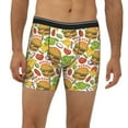 thumbnail image 2 of Men'S Boxer Briefs, Cute Food Vegetable Cheese Soft And Breathable Mens Underwear Boxer Briefs With Widen Waist, 2 of 2