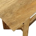 thumbnail image 3 of Pemberly Row 48 Inch Console Table Rectangular Top Open Frame Trestle Base, 3 of 19