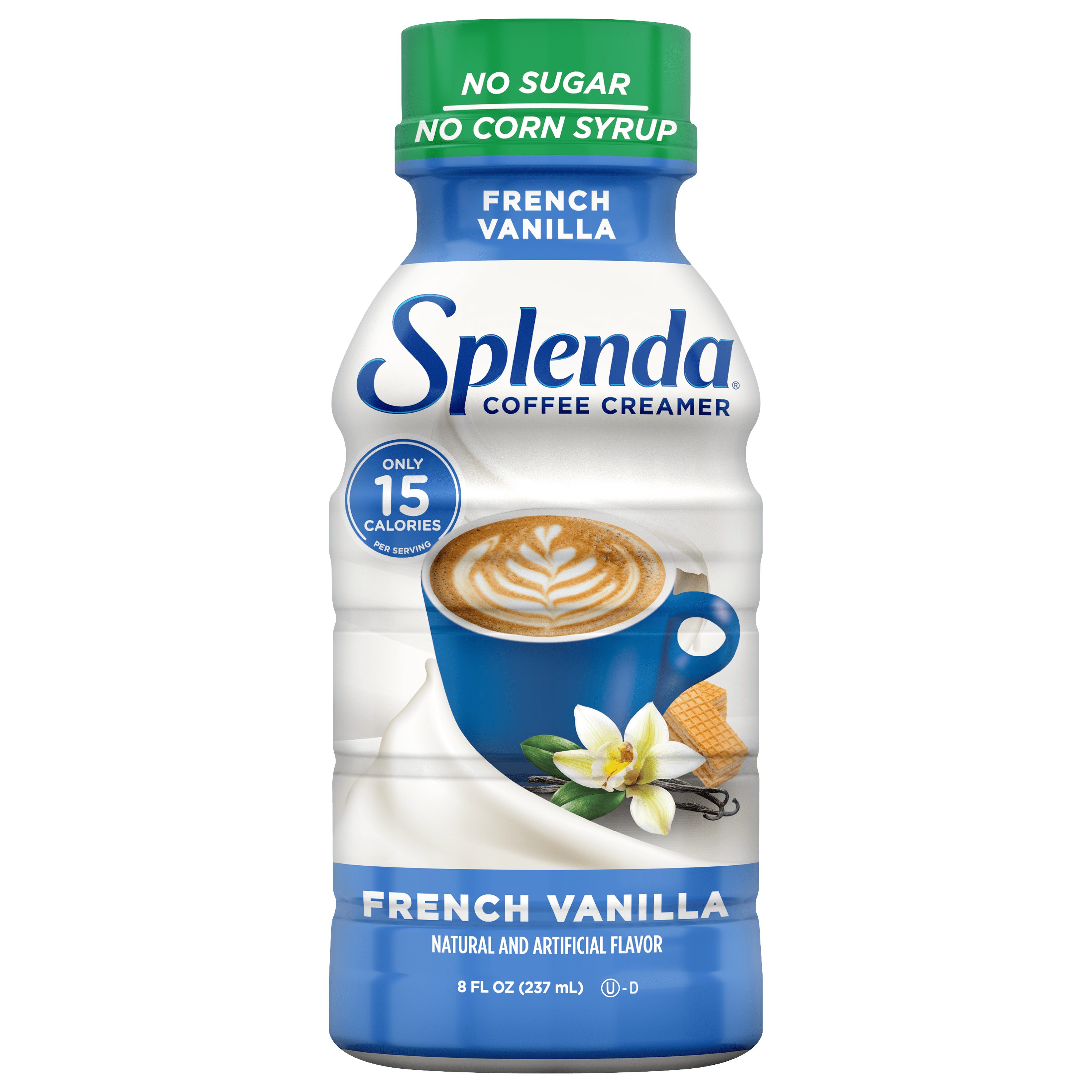 (6 pack) SPLENDA Sugar Free, Low Calorie French Vanilla Coffee Creamer, 8 Fl Ounces Bottle