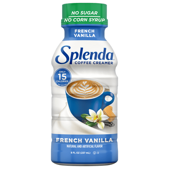 SPLENDA Sugar Free, Low Calorie French Vanilla Coffee Creamer, 8 Fl Ounces Bottle