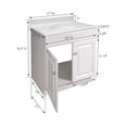 thumbnail image 3 of Wyndham 31 Inch Bathroom Vanity with Top, Ready to Assemble, White – Design House, 586461, 3 of 9