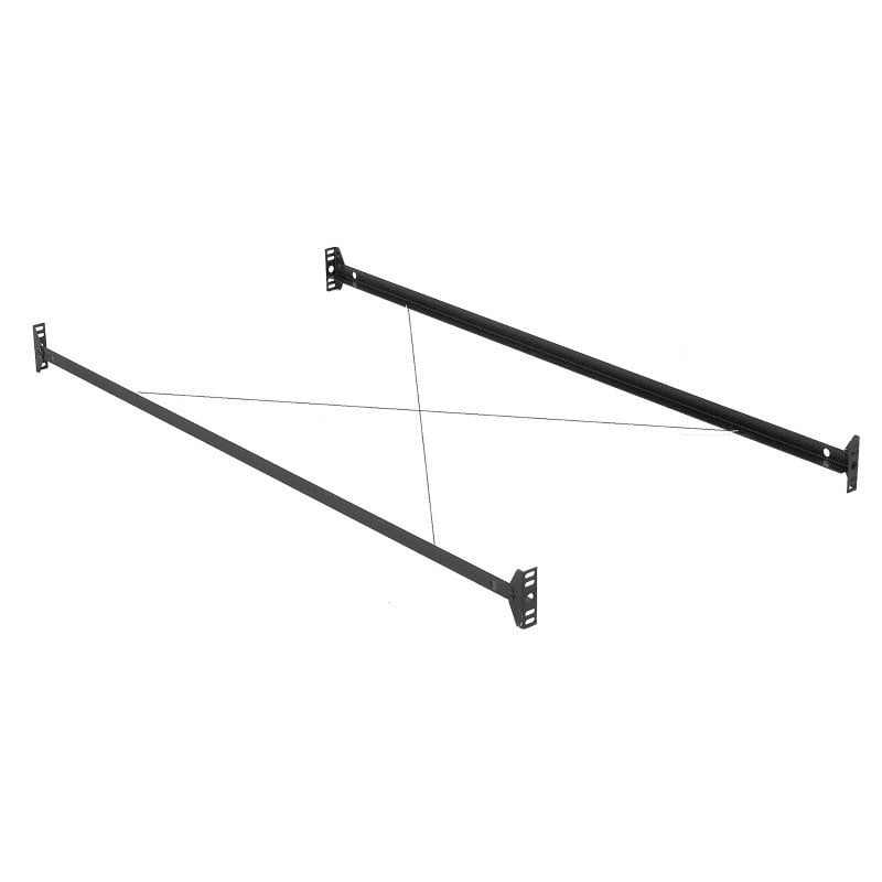 Fashion Bed Group 81Inch 35B Black Bed Frame Side Rails with BoltOn