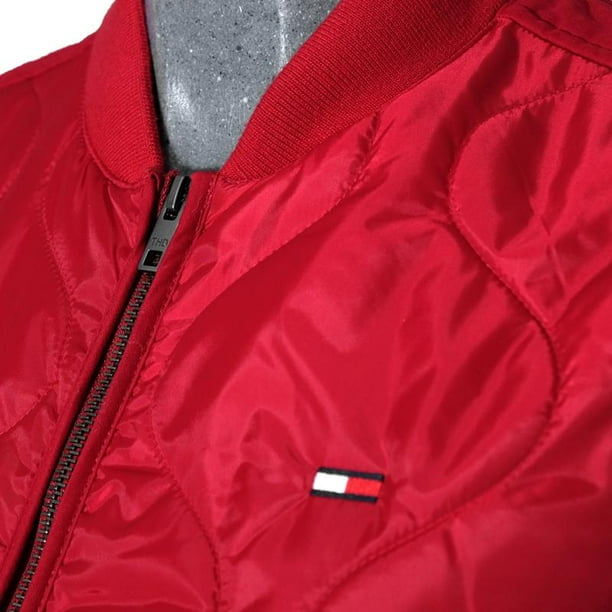 CHAMARRA TOMMY HILFIGER ROJA CON FORRO INTERNO rojo S TOMMY 76J0372600 Bodega Aurrera en linea