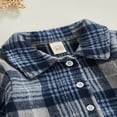 thumbnail image 4 of Chemises à Carreaux pour Garçons Printemps Automne Col Rabattu Manches Longues Boutonnées Blouses Décontractées, 4 of 6