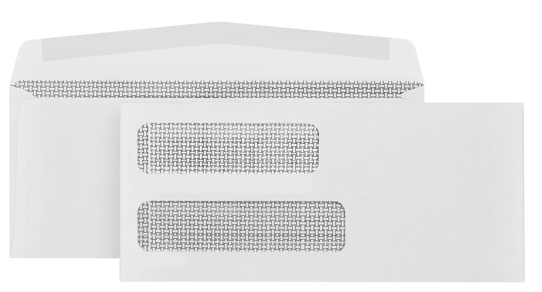 Photo 1 of Blue Summit Supplies 500 10 Gummed Double Window Security Envelopes-Perfect Size for Multiple Business Statements, Quickbooks Invoices, and Return Envelopes -4 1/8 X 9