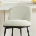 thumbnail image 3 of Spruce & Spring Counter Height Swivel Bar Stool with Metal Frame Set of 2, Linen, 3 of 18