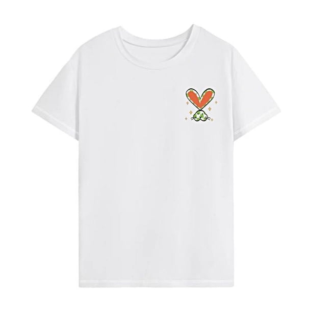 Camiseta de manga corta Yinane con cuello redondo para mujer para mochilero en la playa M