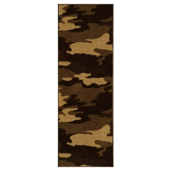 Camouflage Take Cover Area Rug for Living Room, Dining Room, Kitchen, Bedroom, Kids, Made In USA - 6' x 10'