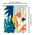 thumbnail image 5 of MiReDe Shower Curtain 72" x 72" inches with 12 Plastic Hooks, Washable, Tropical, 5 of 5