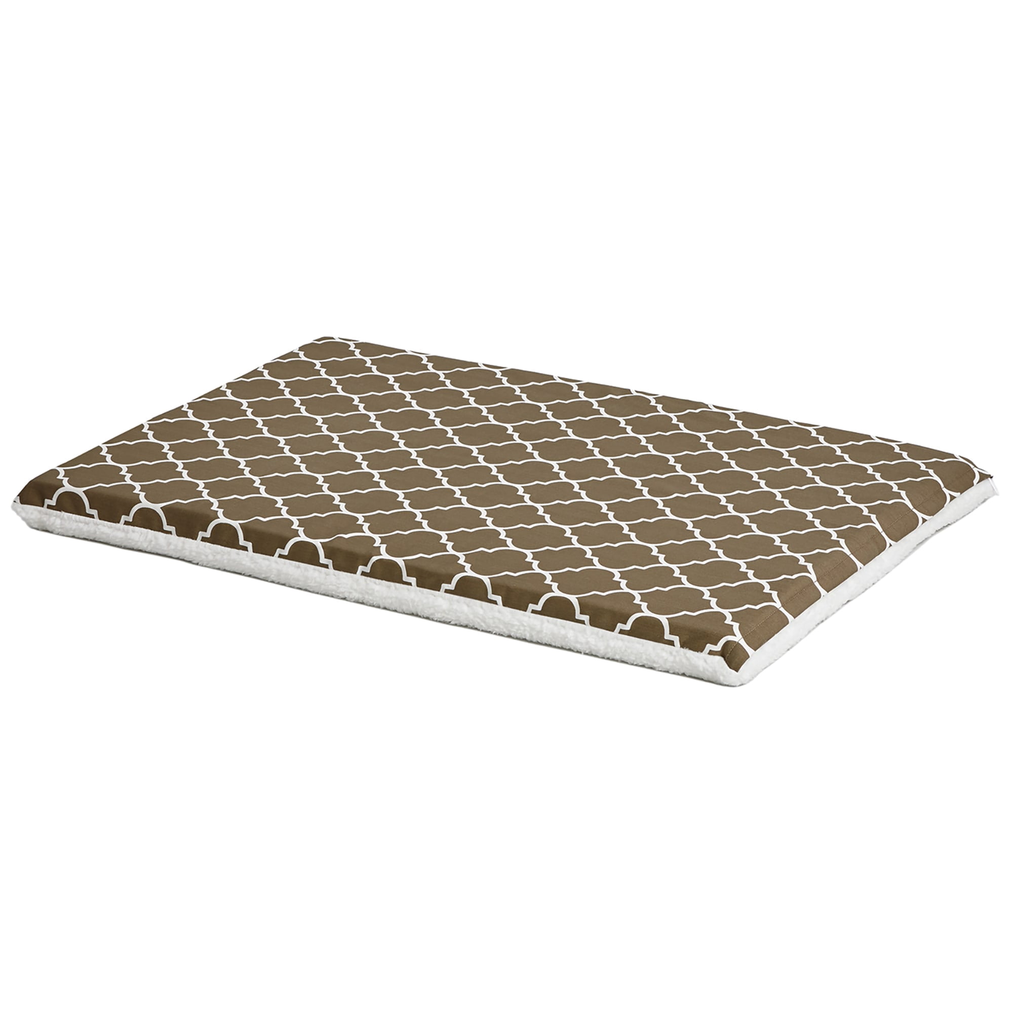 MidWest Homes for Pets Reversible Teflon Crate Pad with Removable Cover, Brown Geometric