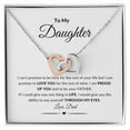 thumbnail image 2 of To My Daughter, Interlocking Hearts Necklace, 2 of 6