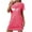 Hot Pink, variant on HUJlwoi Printed Women Nightgown Simple Graphic Sleepshirt Casual Summer Short Sleeve Nighshirt Above Knee Chemise Sleepwear