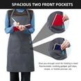 thumbnail image 2 of Mistaha 1 PC Peach Skin Velvets Soft Adjustable Bib Apron Water Resistant Cooking Apron with 2 Pockets Uni- Kitchen Apron for Chef Cooking Kitchen BBQ Baking, 2 of 8
