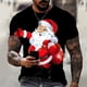 thumbnail image 3 of Camisetas de disfraz de Papá Noel con estampado 3D de árbol de Navidad y muñeco de nieve para hombre y mujer, ropa de calle con cuello redondo, camisetas Harajuku para niños, 3 of 4