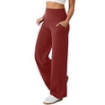 thumbnail image 3 of CAIXIA Jeggings for Women High Waisted Pull on Pants Casual Wide Leg Yoga Pants Leggings for Workout Running Athletic Activewear, 3 of 7