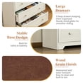 thumbnail image 7 of Ktaxon Large 5 Drawer Dresser Solid Wood Chest of Drawers with Soft Close Slides Storage Cabinet for Bedroom Living Room Entryway Brown & White, 7 of 7