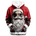thumbnail image 4 of NinXxx Women's Fashion Hooded Sweatshirt Cozy Winter Loungewear Streetwear Top Red XS, 4 of 4