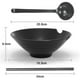 thumbnail image 2 of Juego de cuencos para ramen de 6 piezas con capacidad para 1000 ml: juego de vajilla tradicional japonesa con palillos y cuchara en color negro de alta calidad, 2 of 4