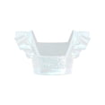 thumbnail image 4 of Choomomo Sequin Flutter Sleeve Dance Crop Top for Girls Square Neck Sparkly Dance Top for Stage Show & Recital White 6, 4 of 6