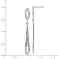 thumbnail image 4 of Primal Gold 14 Karat White Gold Diamond-cut Dangle Earrings, 4 of 4