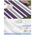 thumbnail image 6 of Purple Grey Striped Beach Towels Oversized Super Absorbent, Modern White Abstract Art Aesthetics Lightweight Bath Towel Quick Dry Sets For Bathroom/Pool/Rv Camping/Beach Play/Gym Room/Picnic 23"x47", 6 of 8
