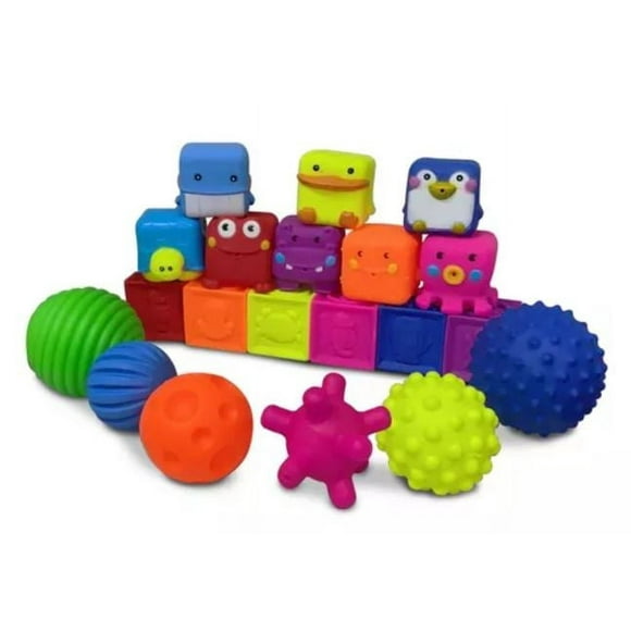 Pelotas sensoriales BF TOYS con texturas y cubos didácticos
