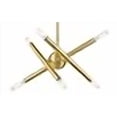 thumbnail image 3 of Livex Lighting Soho Mini Chandelier 6-Light 13" Satin Brass 46773-12 Ceiling Light, 3 of 4