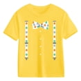 thumbnail image 4 of Toddler Girls Short Sleeve T-Shirts Crewneck Tops Easter Graphic Print T Shirt Top Size 3-4T , Yellow, 4 of 4