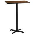thumbnail image 3 of Flash Furniture 24'' x 30'' Rectangular Mahogany Laminate Table Top with 22'' x 22'' Bar Height Table Base - XU-MAHTB-2430-T2222B-GG, 3 of 5