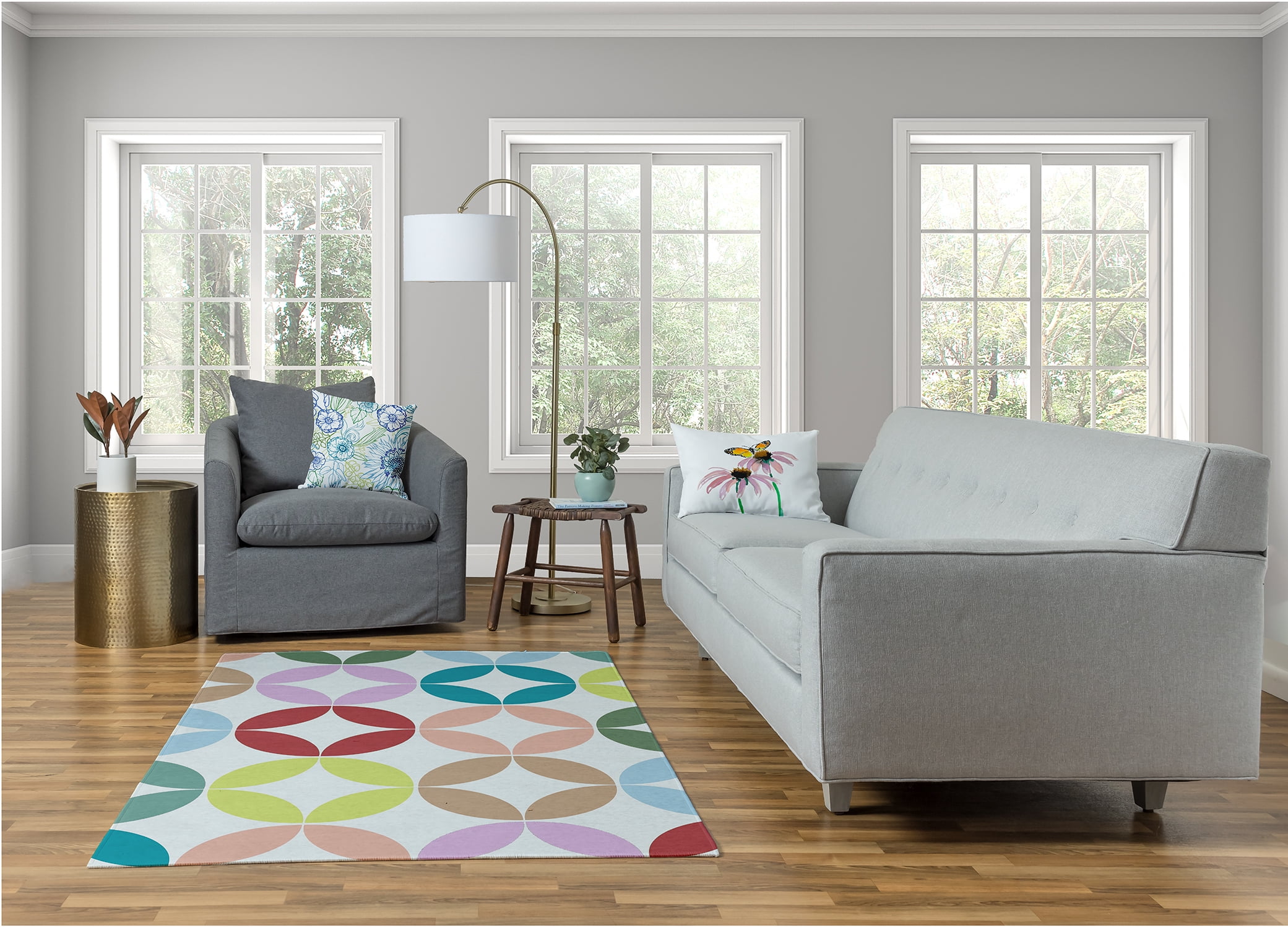Simply Daisy Funky Junky Geometric Area Rug, 4' x 6'