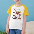 thumbnail image 4 of vokkrv Girls Boys Short Sleeve Cartoon Print T Shirts Kids Summer Tops Crewneck Tees 3-14 Years Yellow 4 Years, 4 of 6
