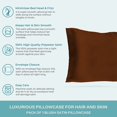 thumbnail image 6 of Spasilk Satin Pillowcase for Hair and Face Beauty, Queen/Standard, 1 Pack, Chocolate, 6 of 7